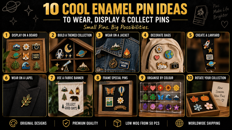 Cool Enamel Pin Ideas: 10 Ways to Wear, Display & Collect Pins