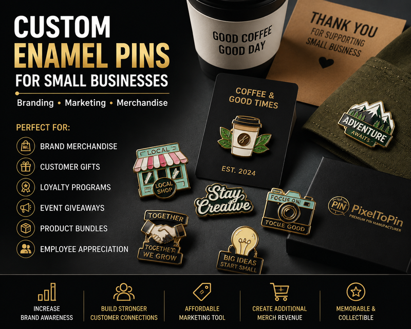 How Small Businesses Use Custom Enamel Pins to Build Their Brand (2026 Guide)