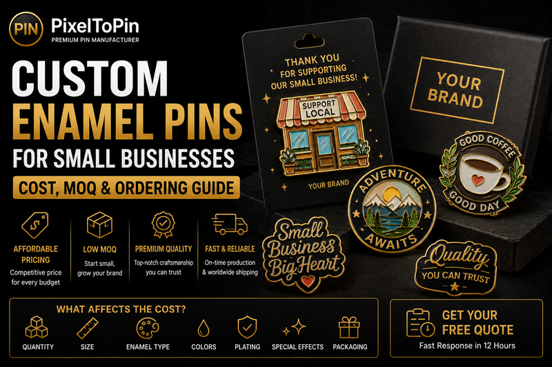 Custom Enamel Pins for Small Businesses: Cost, MOQ & Ordering Guide (2026)