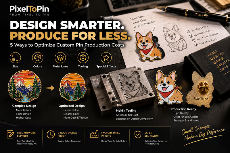 Design for Manufacturing: How to Reduce Custom Enamel Pin Costs