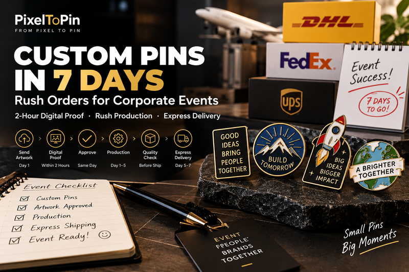 Rush Custom Enamel Pins: 7-Day Production & Delivery Guide
