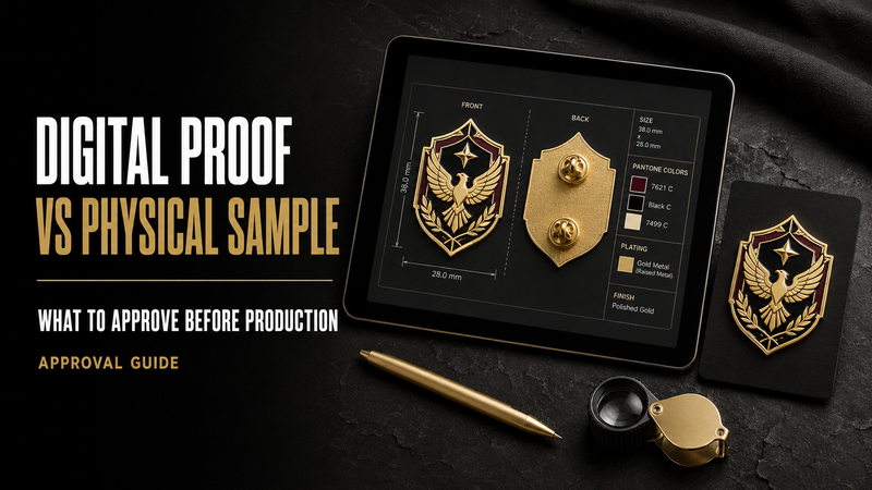 Digital Proof vs Physical Sample: What Should You Approve Before Enamel Pin Production?