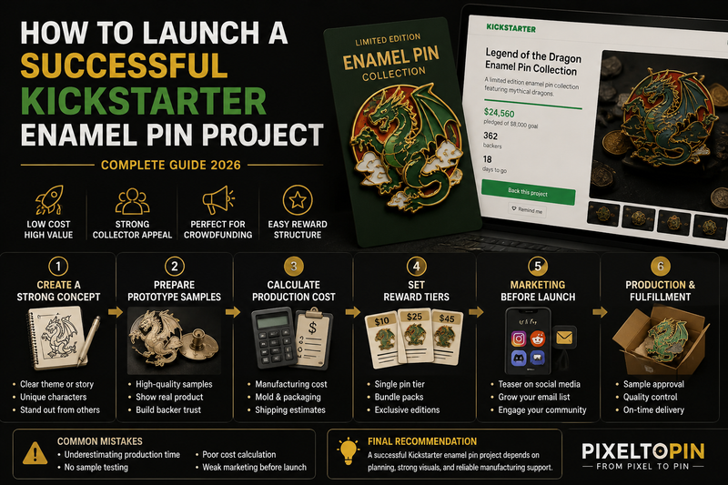 How to Launch a Successful Kickstarter Enamel Pin Project (2026 Guide for Creators & Manufacturers)