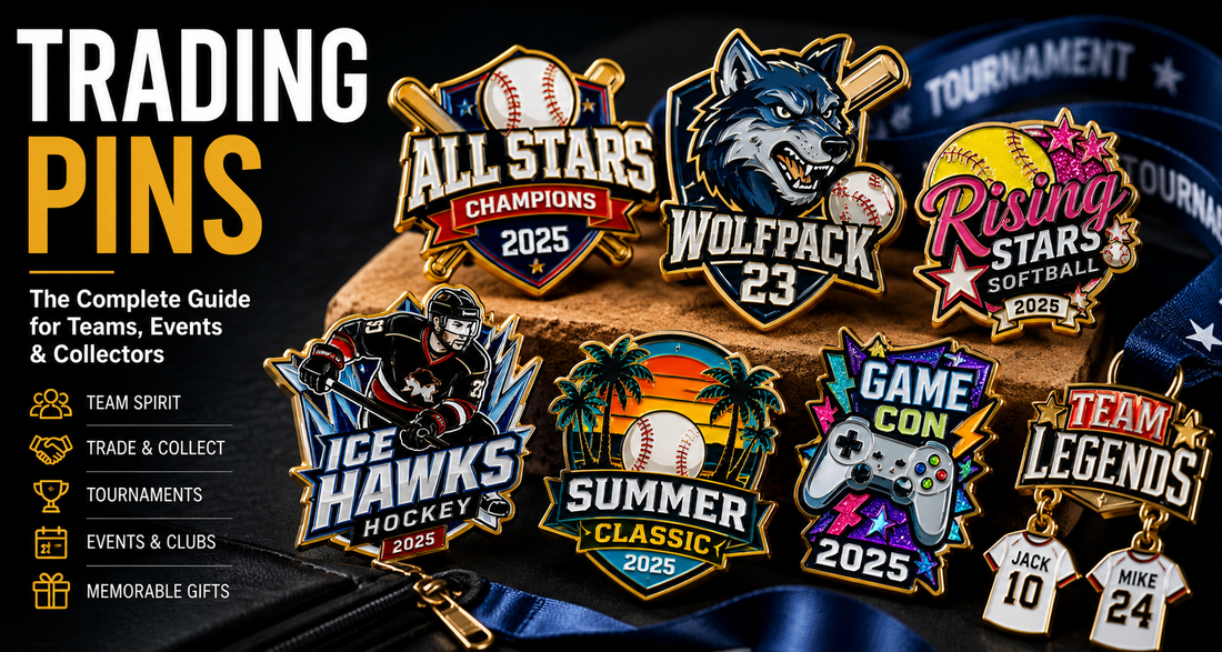 Custom trading pins for teams, tournaments, events, and collectors